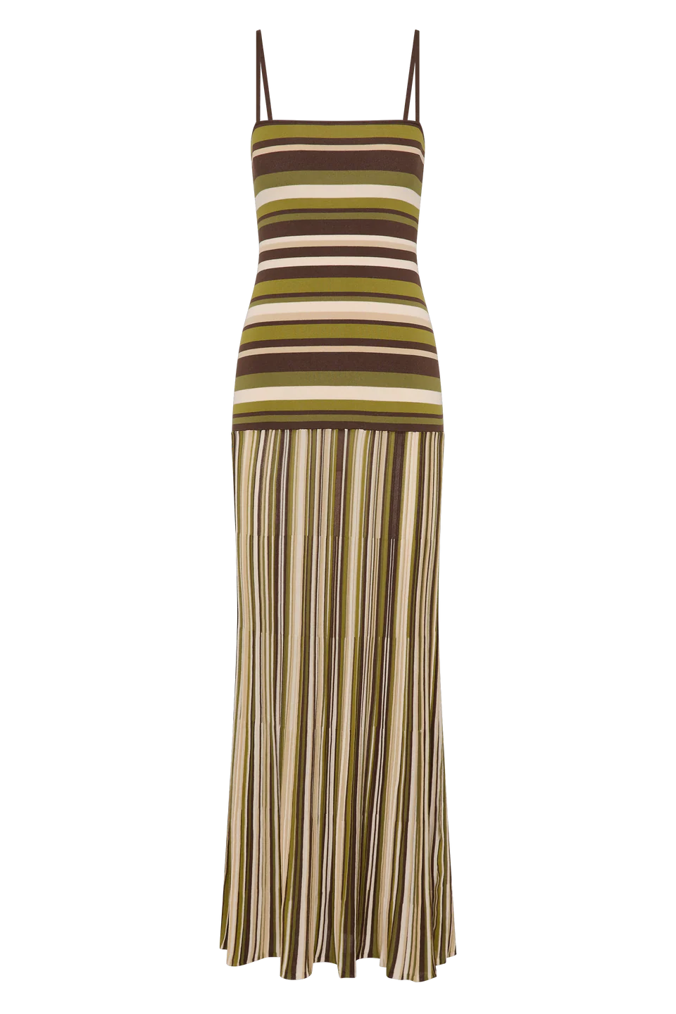 ESSENIA KNIT DRESS - ESPRESSO PINE STRIPE