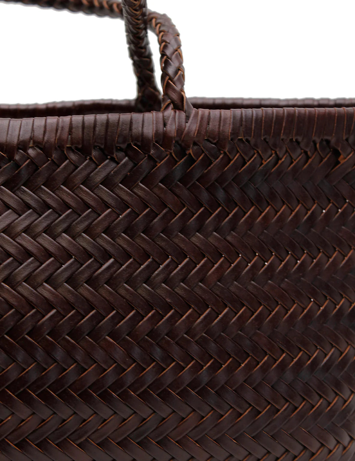 AMELIA WOVEN BAG - CHOCOLATE