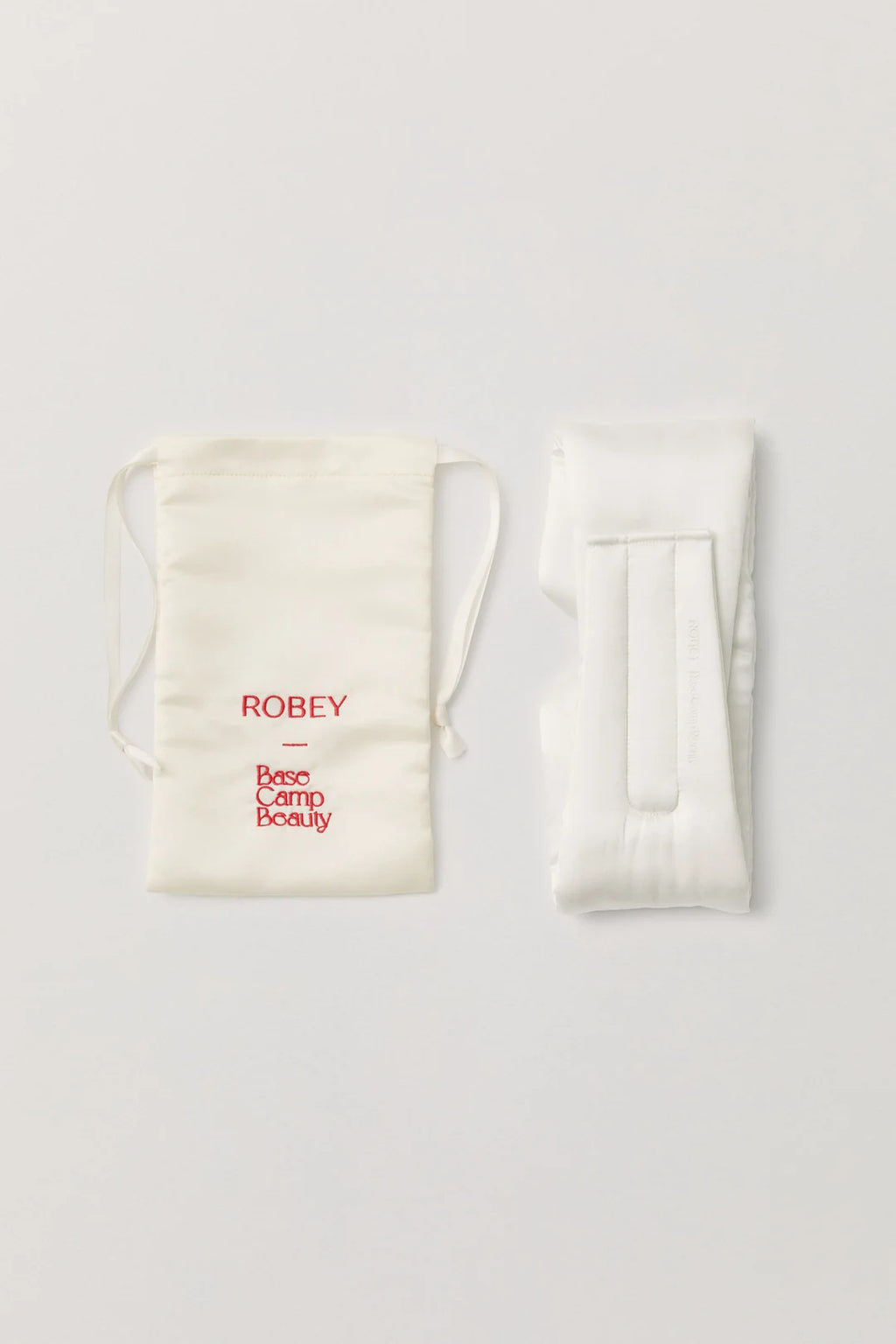 BCB X ROBEY MULBERRY SILK SLEEP EYE MASK - WHITE