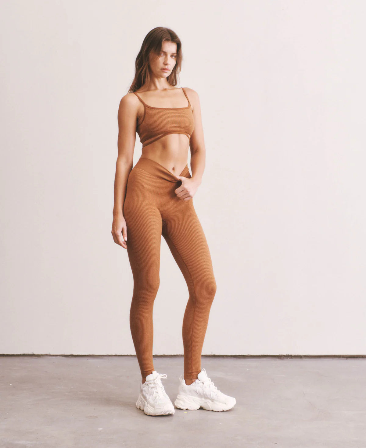 CLASSIC WOOL RIB LEGGING - SPICE