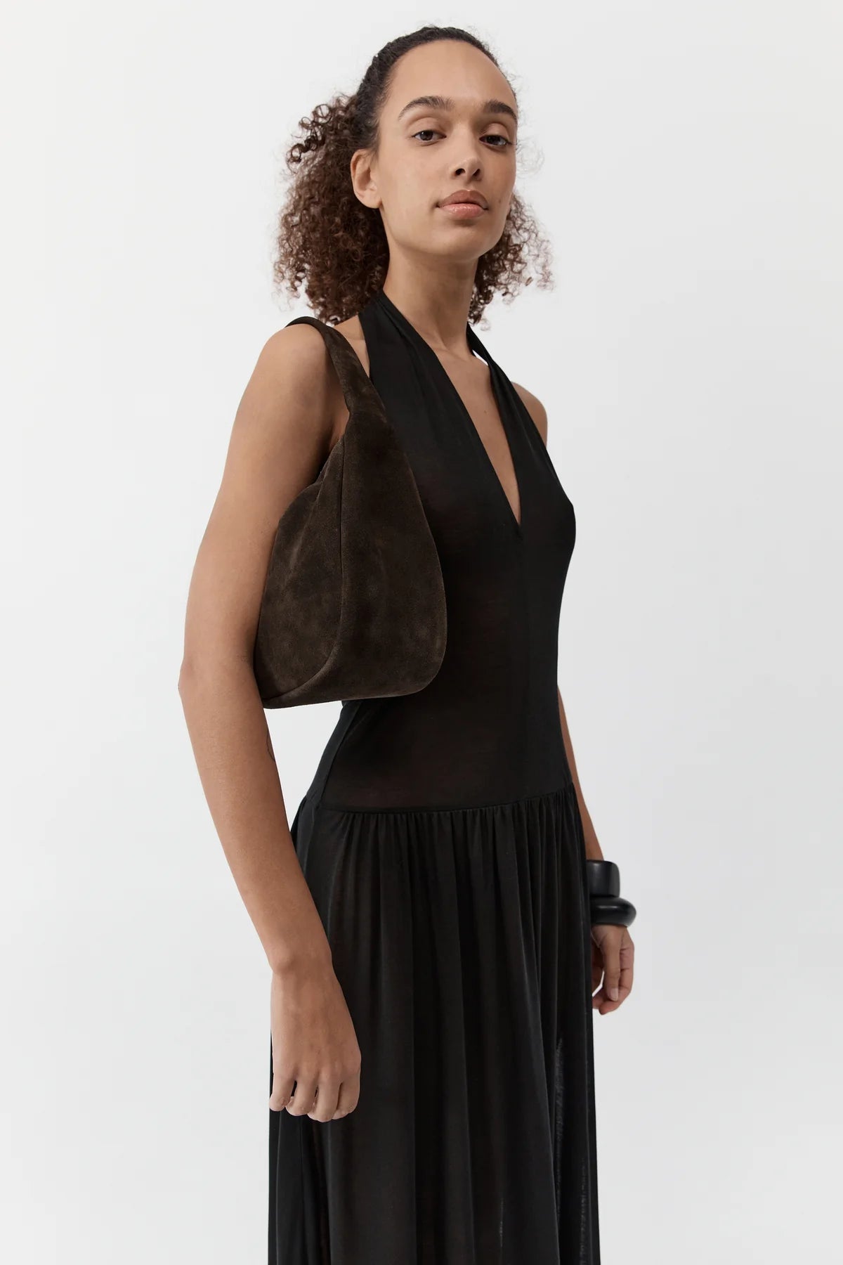 (PRE-ORDER) SUEDE LARGE BON BON BAG - COFFEE