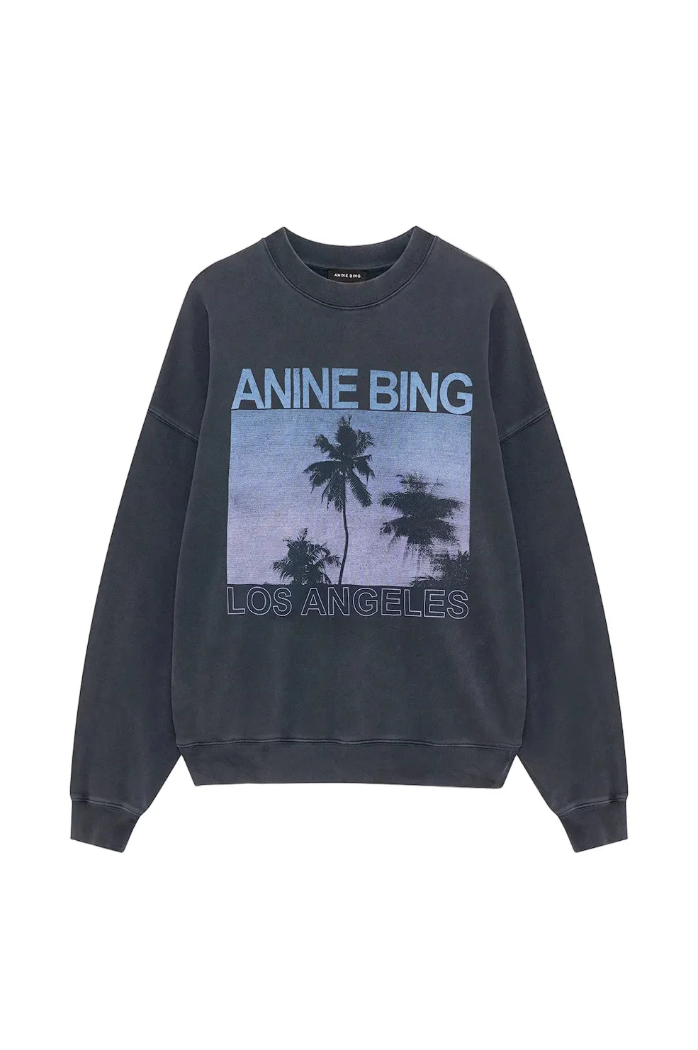 MILES SWEATSHIRT PALMS - WASHED GREY