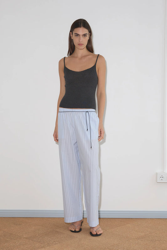 THE EASE TROUSER - MINERAL STRIPE