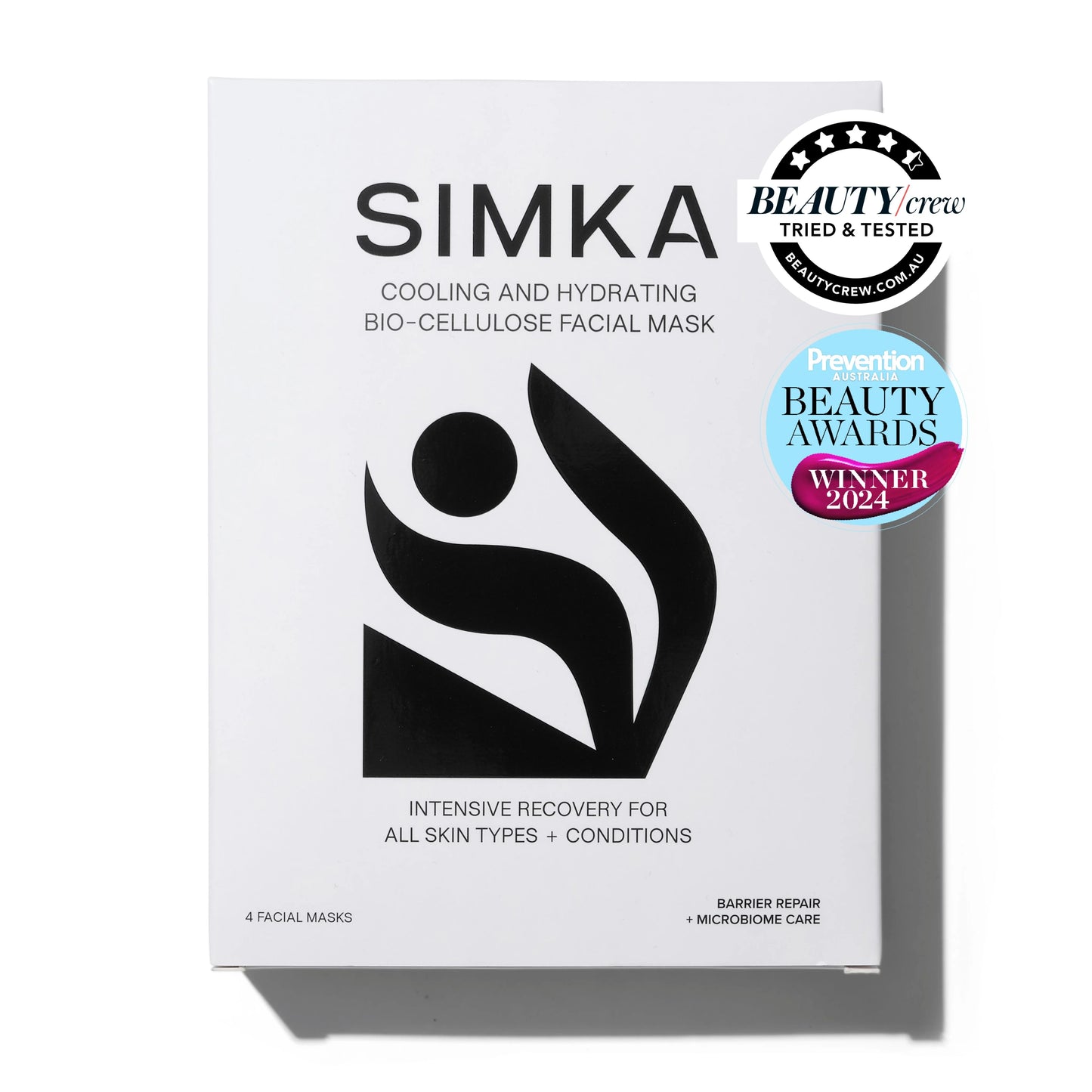 SIMKA BIO-CELLILOSE FACIAL MASKS (4 PACK)