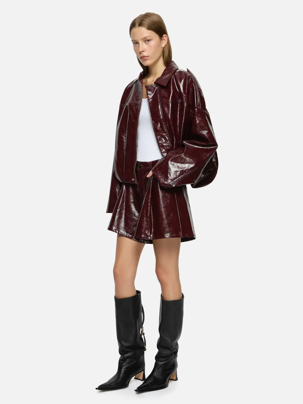 RITA SHORTS - BURGANDY