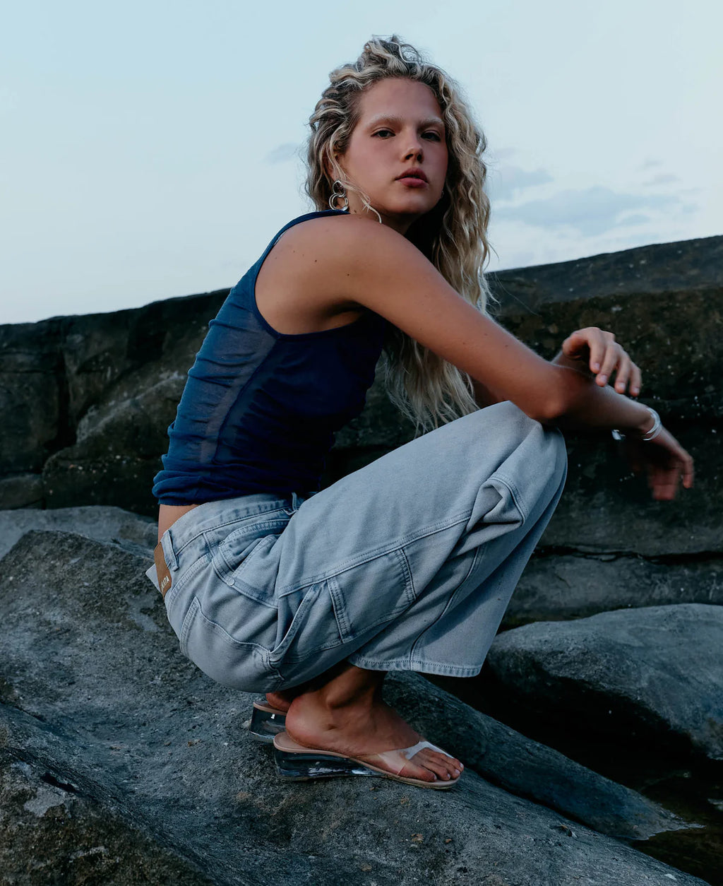 M19 VEGETABLE DYE UTILITY JEAN - MIST