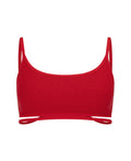 SPLICE WOOL BRALET - CRIMSON