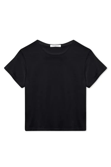 LISA SLIM CREW TEE - BLACK