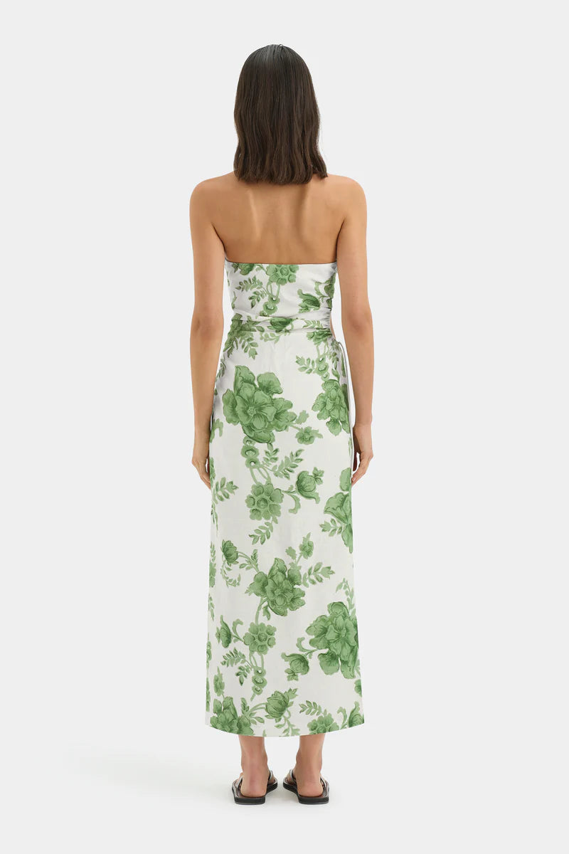 GARDELLA STRAPLESS MIDI DRESS - FRISA PRINT