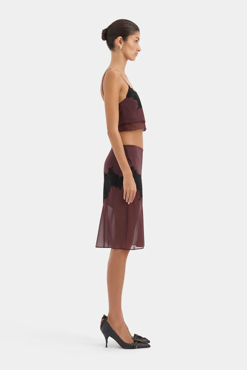 (PRE-ORDER) NORIA CROPPED CAMI - DARK PLUM
