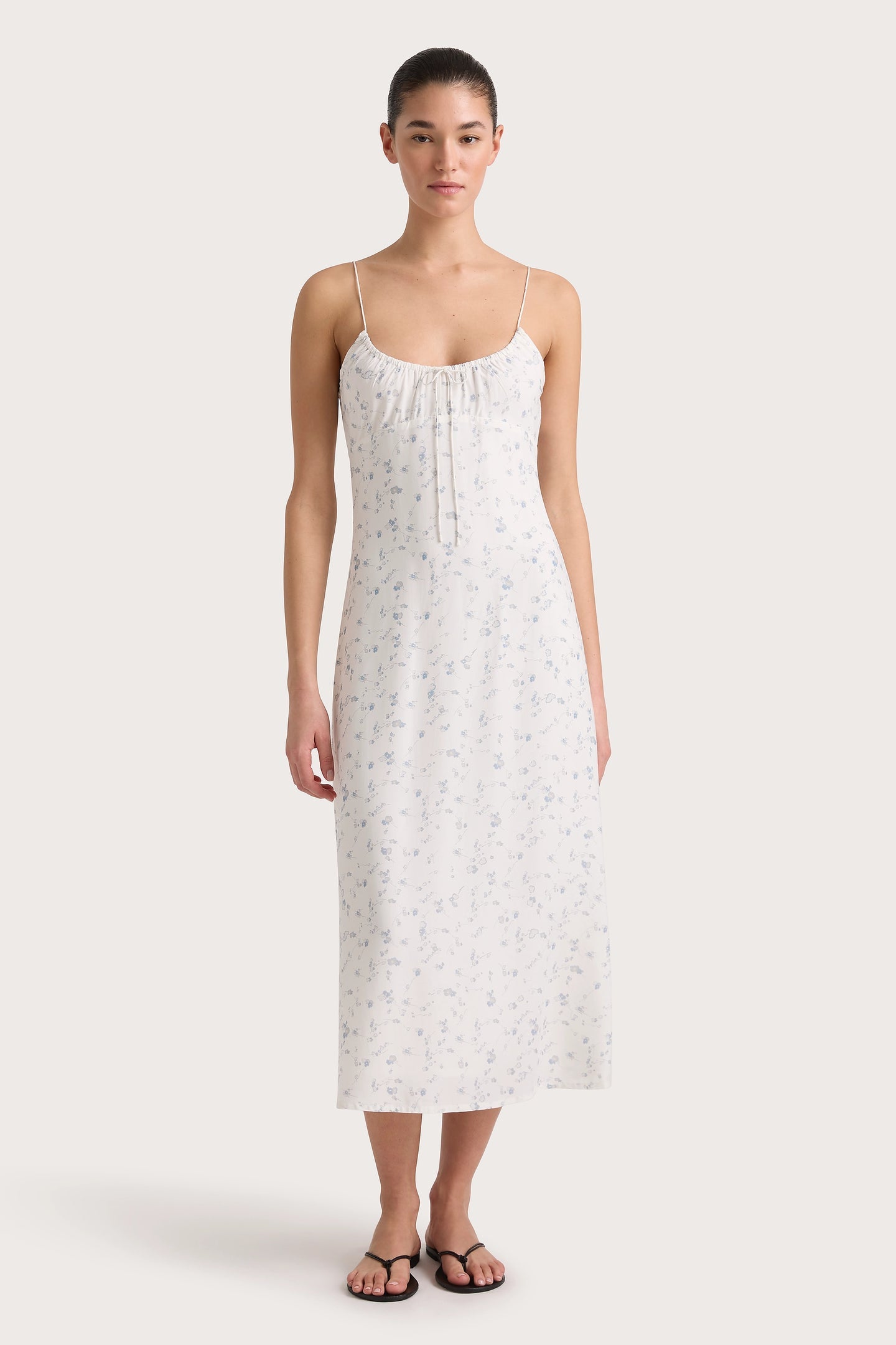 PAU DRESS - BLOSSOM EGG SHELL / POWDER BLUE