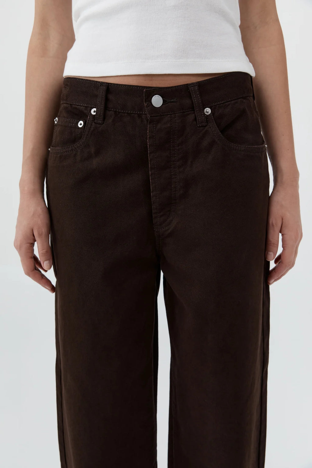 CANVAS CLASSIC MID RISE JEAN - BARK
