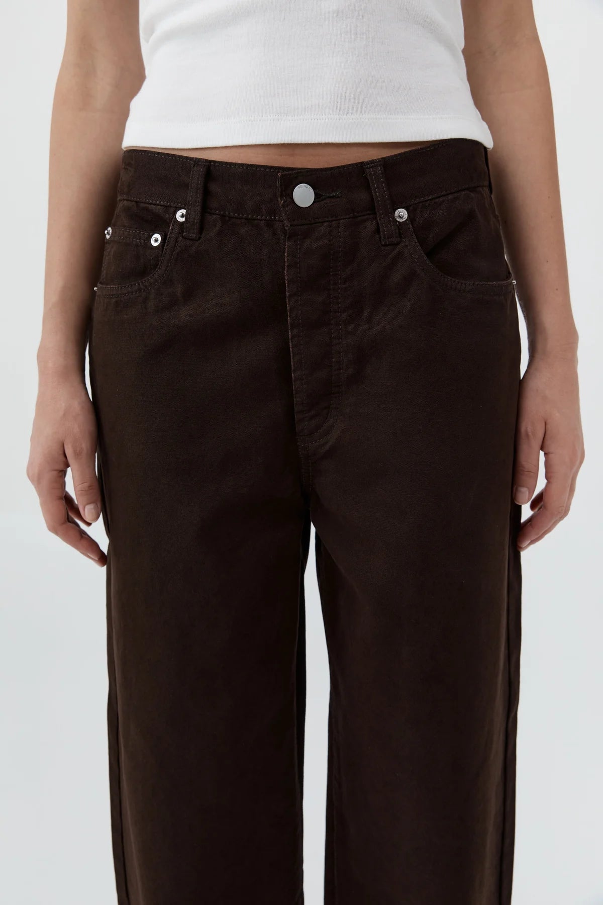 CANVAS CLASSIC MID RISE JEAN - BARK