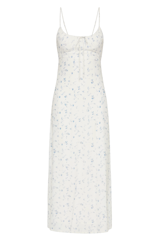 PAU DRESS - BLOSSOM EGG SHELL / POWDER BLUE