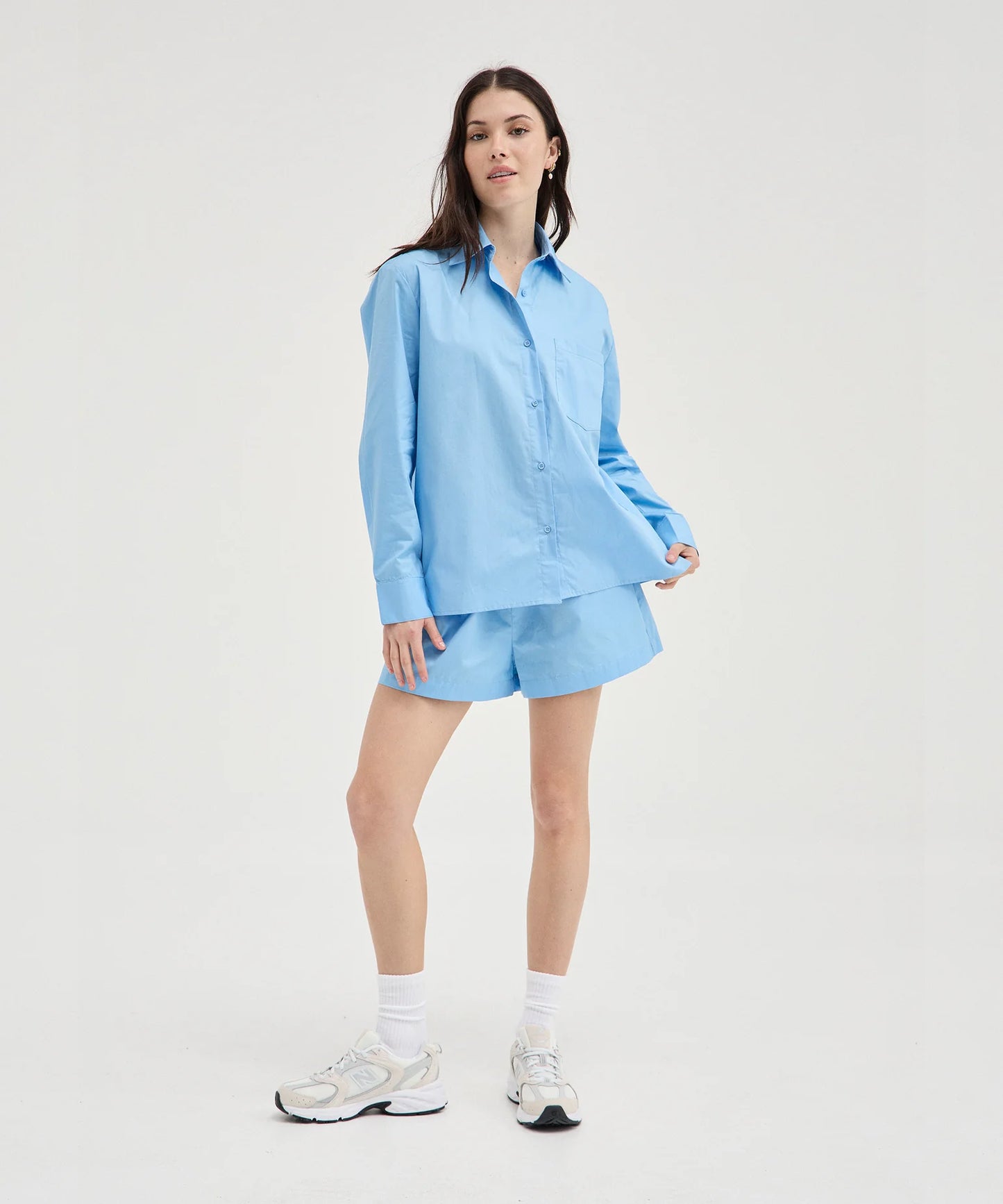 COTTON SHORTS - BLUE