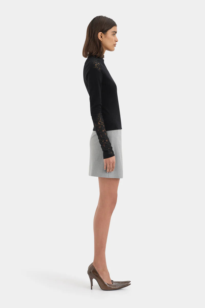 (PRE-ORDER) BELLE WRAP MINI SKIRT - GREY
