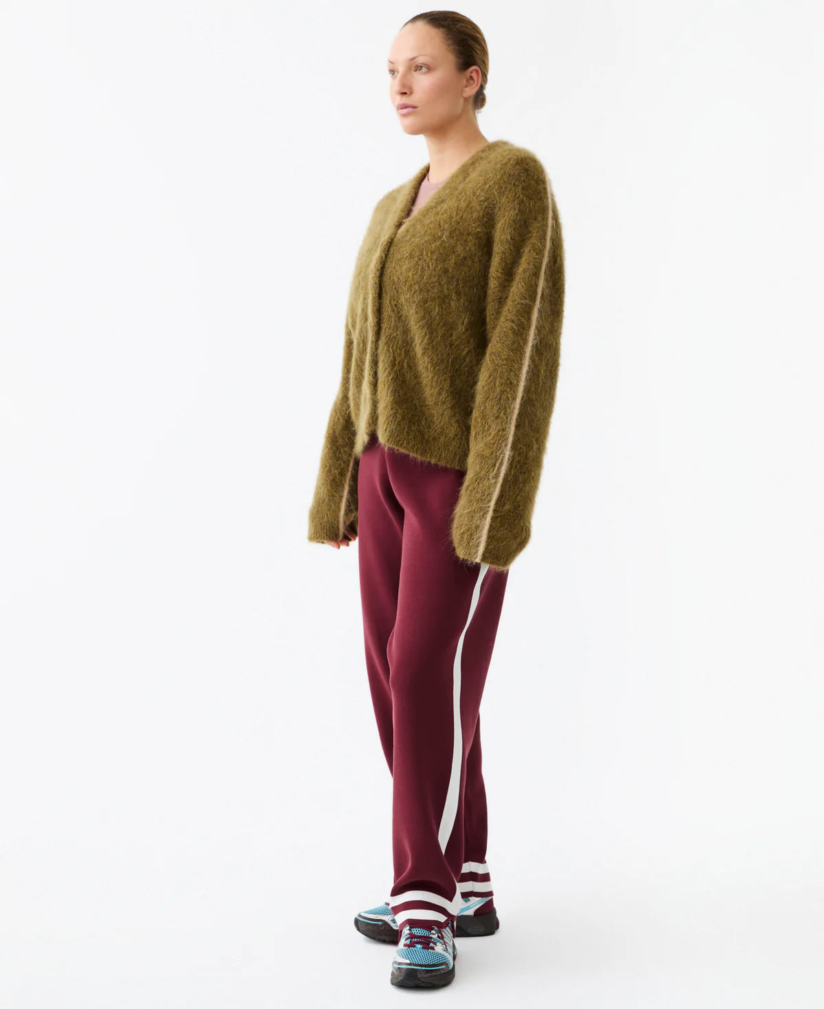 (PRE-ORDER) BRUSHED ALPACA CARDIGAN - MOSS