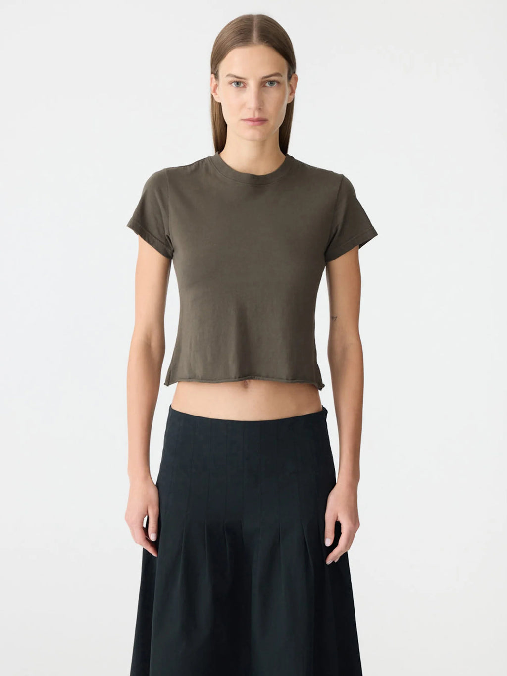 RAW EDGE BABY TEE - ASH