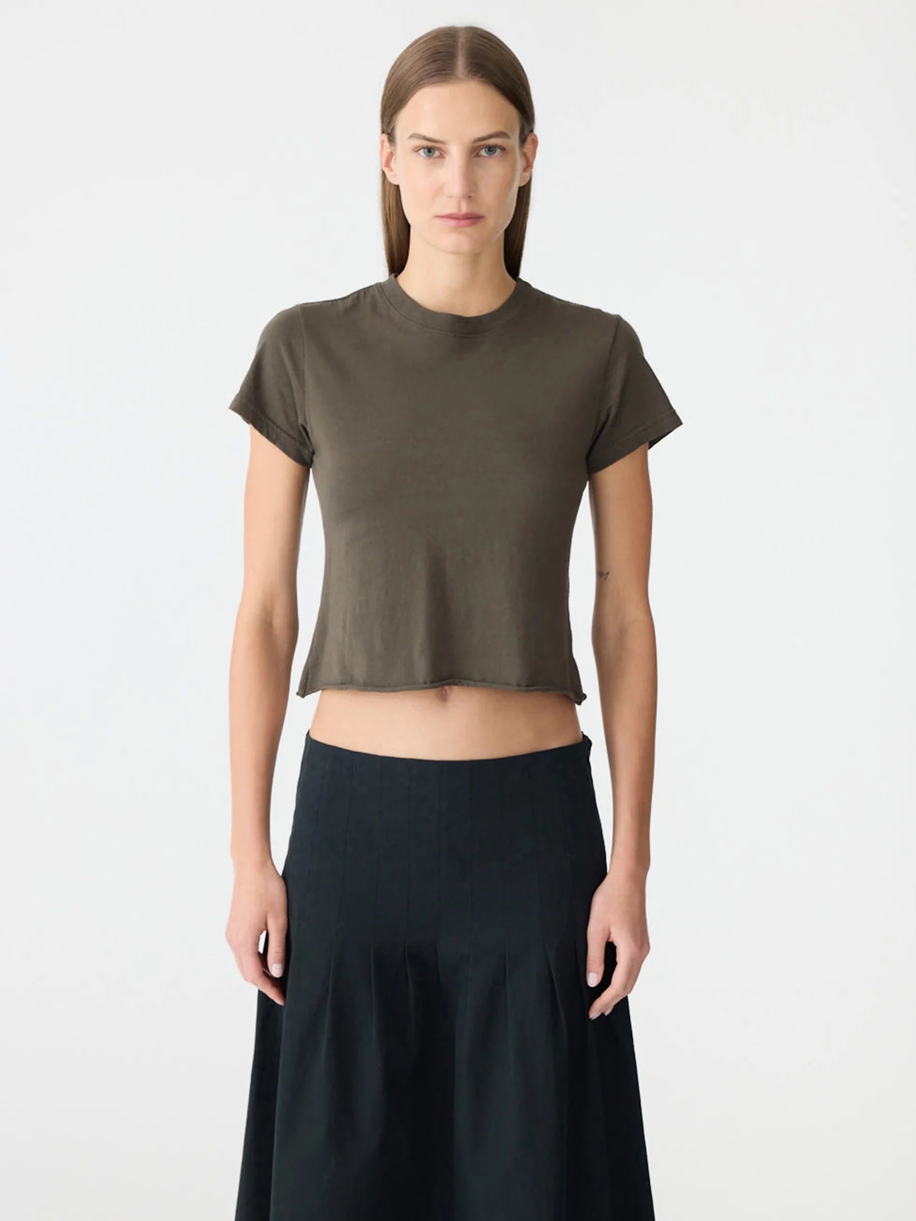 RAW EDGE BABY TEE - ASH