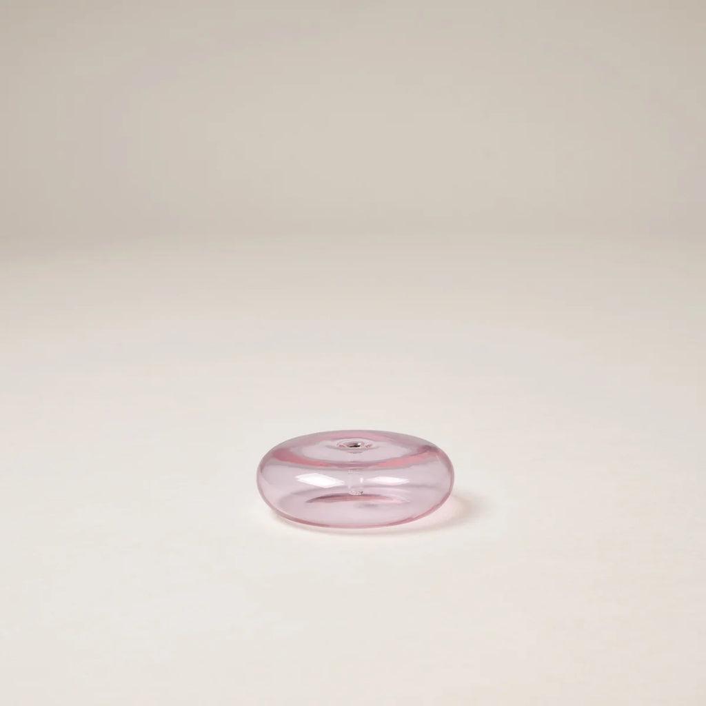 GLASS VESSEL INCENSE HOLDER - PINK