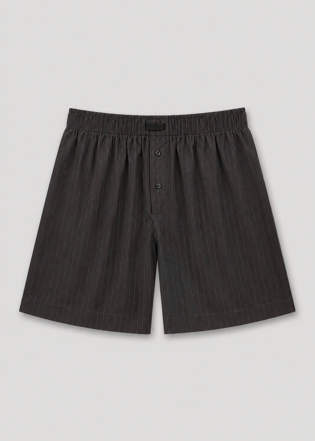 WOOL BOXER SHORT - CHARCOAL STRIPE