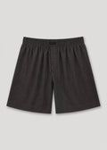 WOOL BOXER SHORT - CHARCOAL STRIPE
