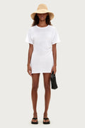 TSHIRT KNIT DRESS - WHITE