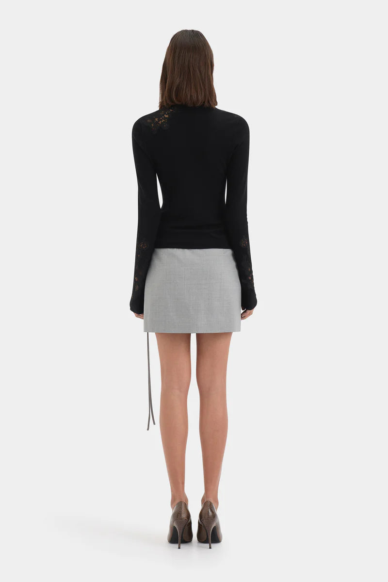 (PRE-ORDER) BELLE WRAP MINI SKIRT - GREY