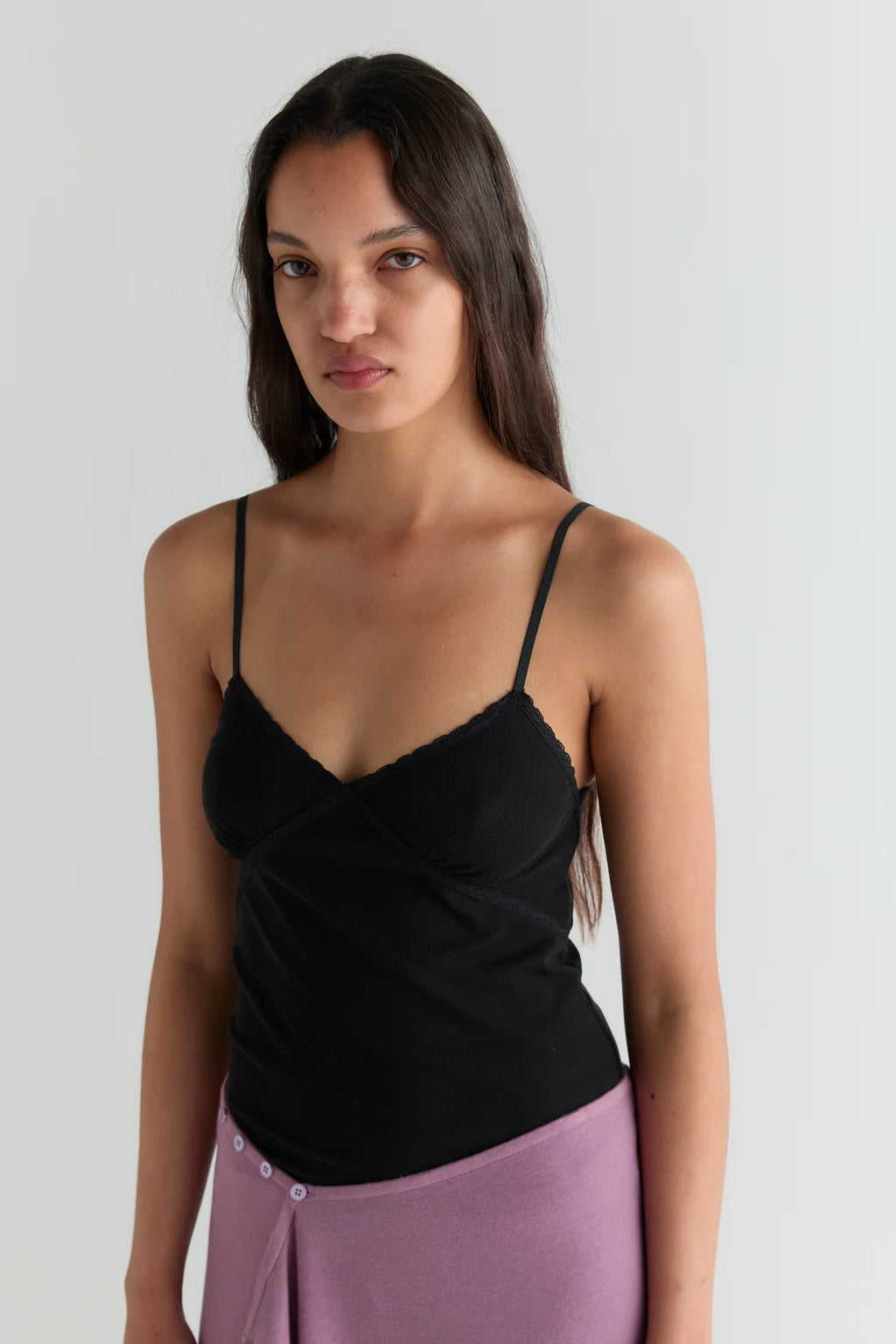 (PRE-ORDER) LACE TANK - BLACK