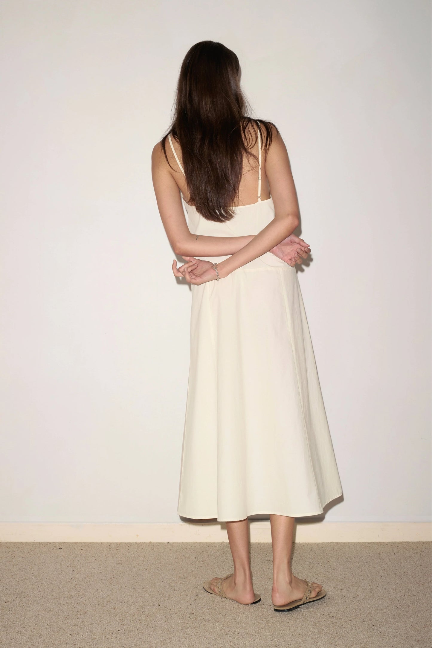 DOUBLE SEAM DRESS - BUTTER WHITE