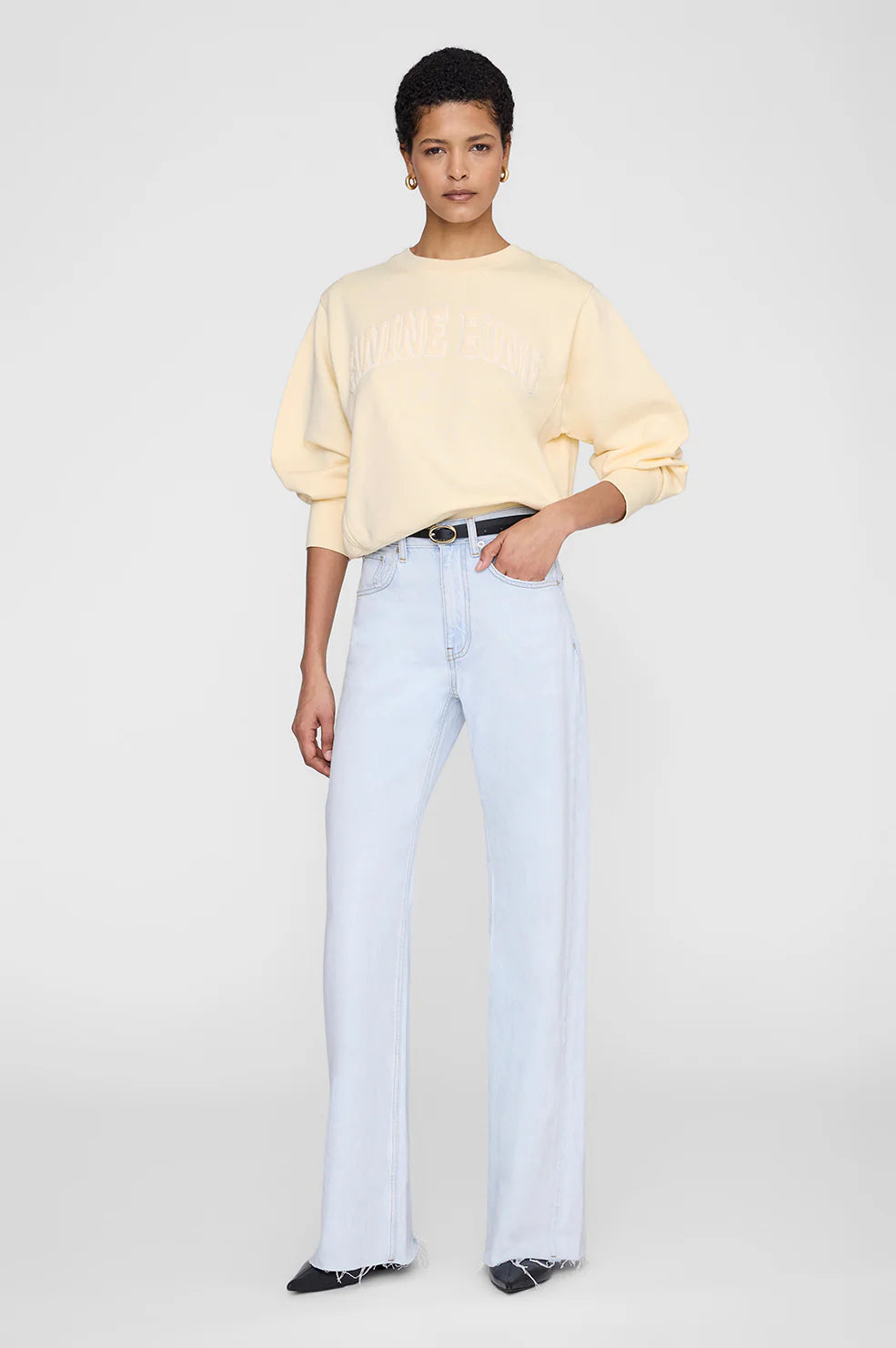 HARRY SHRUNKEN SWEATSHIRT - BUTTER YELLOW