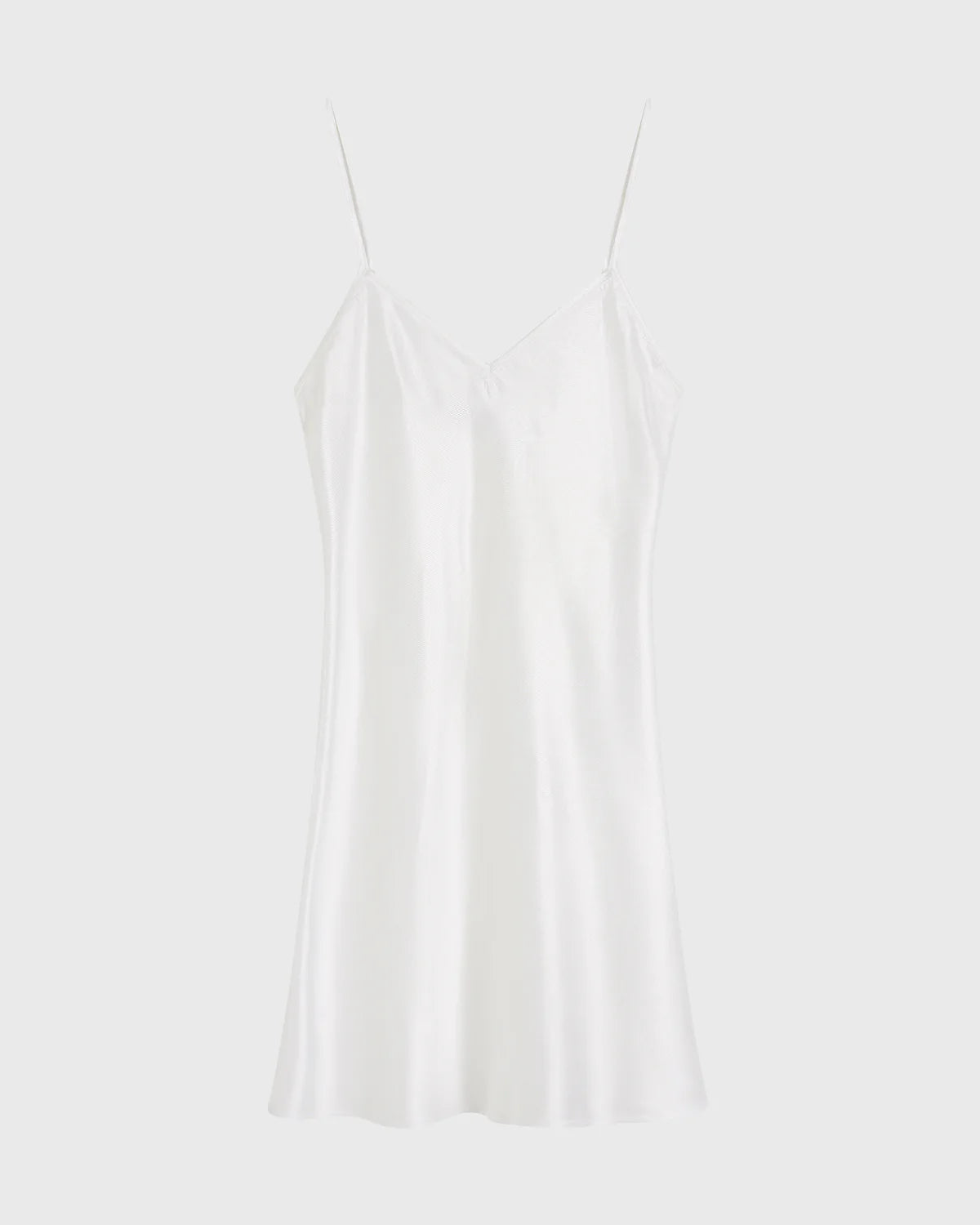 COMO SHORT BIAS SLIP DRESS - WHITE
