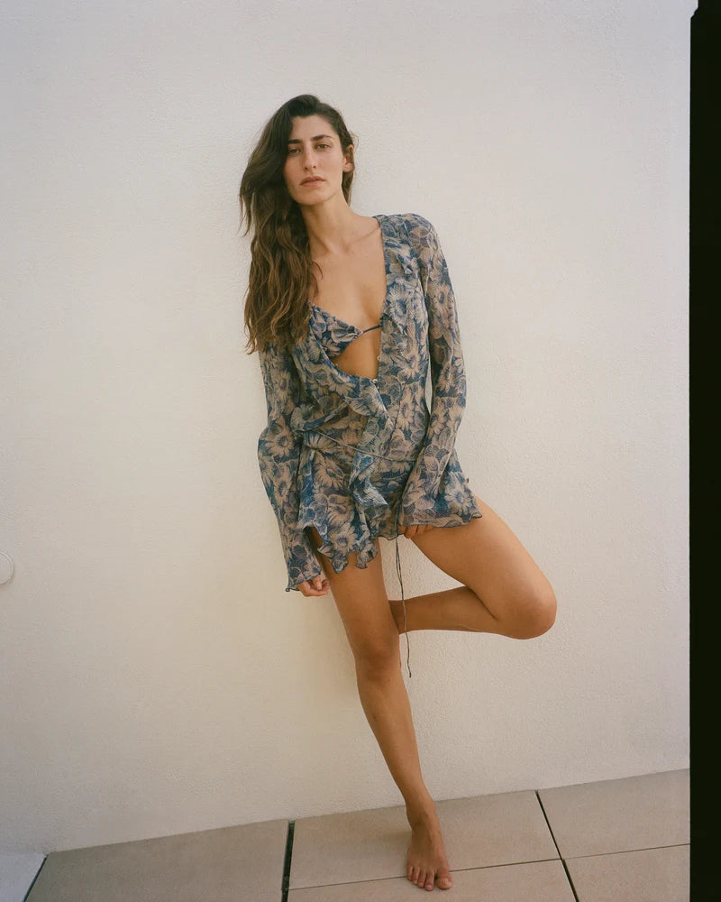 (PRE-ORDER) LILIA RUFFLE LONG SLEEVE MINI DRESS