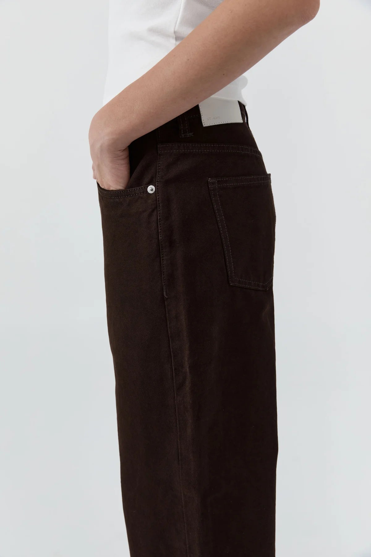 CANVAS CLASSIC MID RISE JEAN - BARK