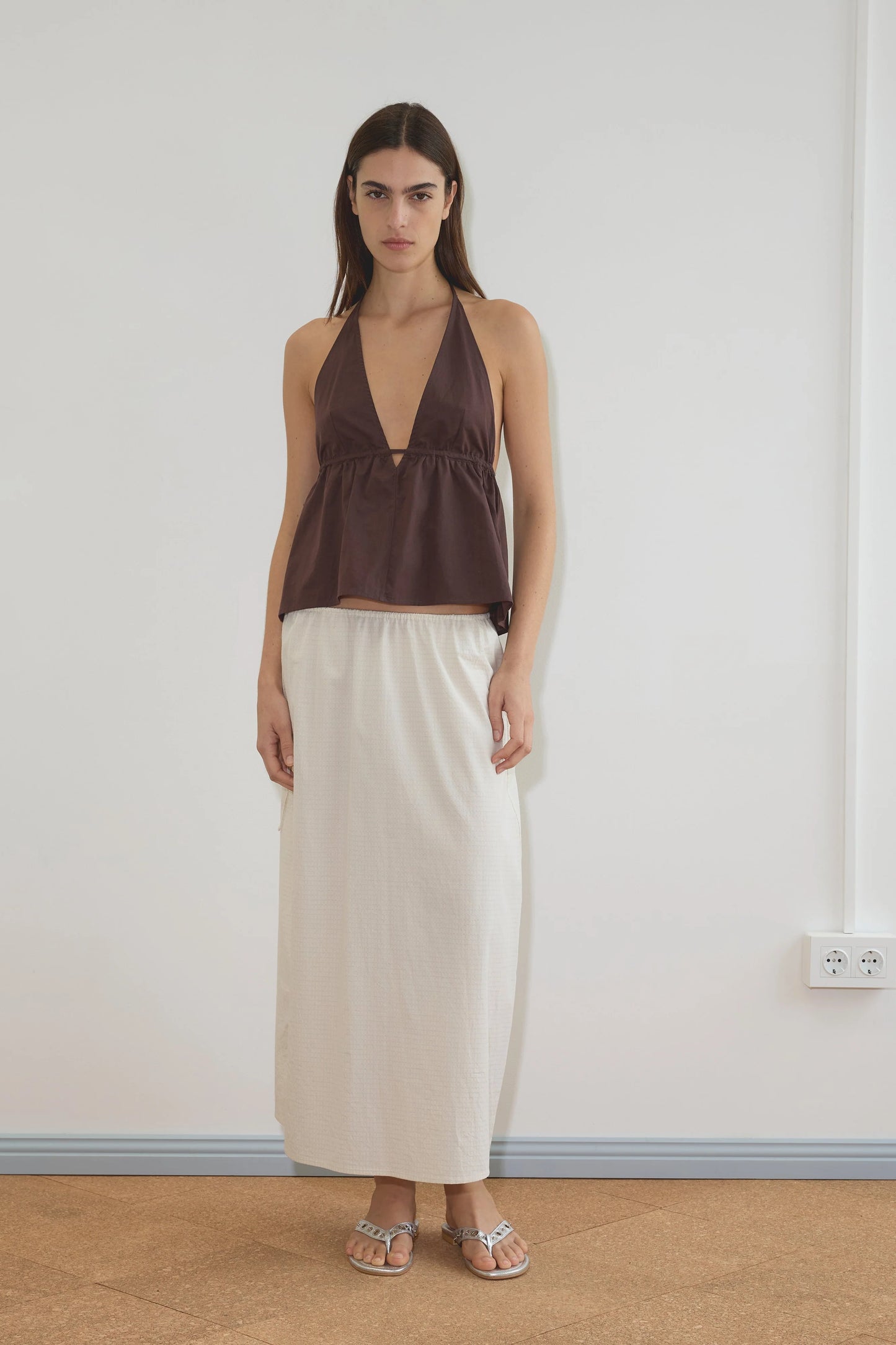 BUTTON HALTER - UMBER