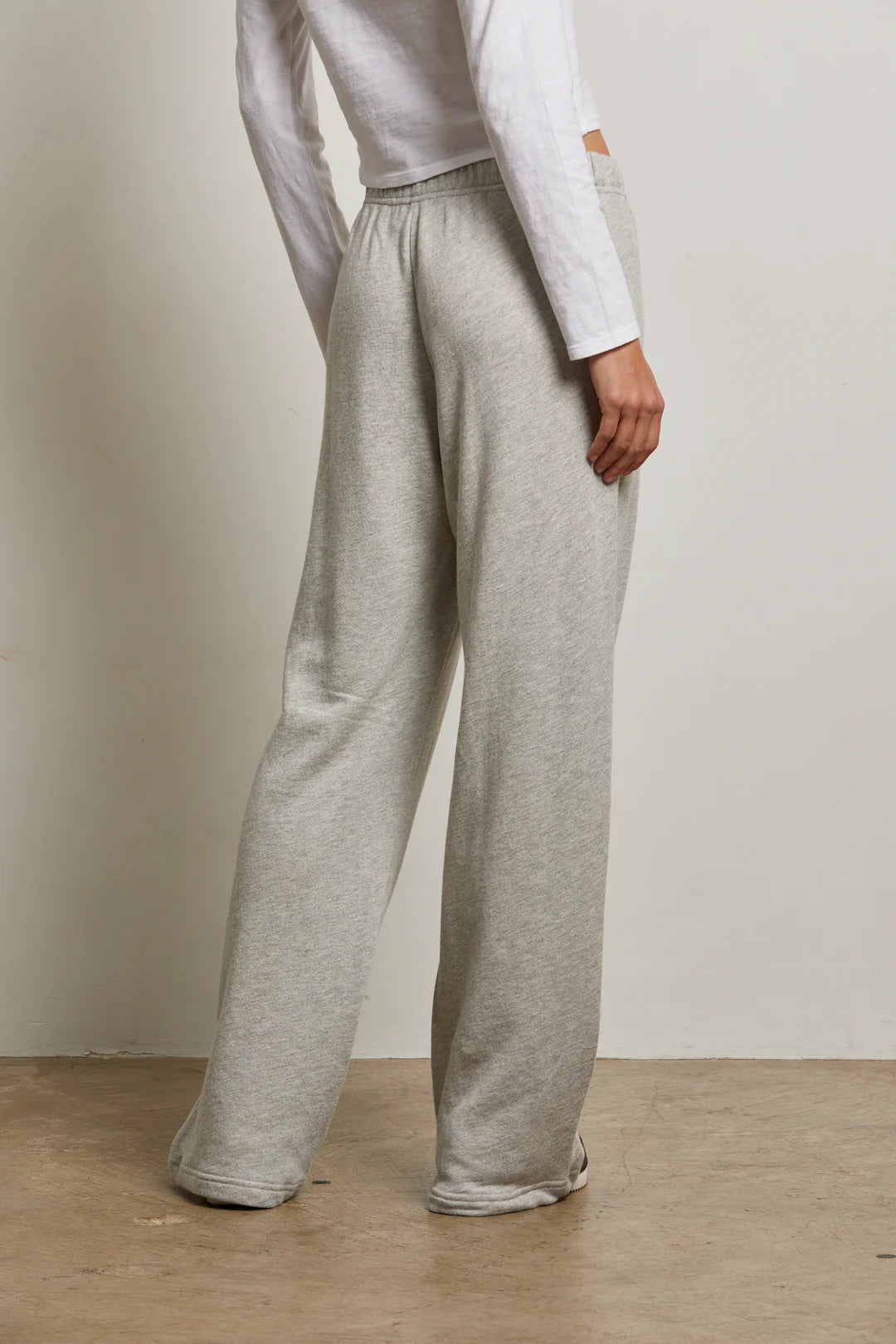 NORA FRENCH TERRY PANT - HEATHER GREY