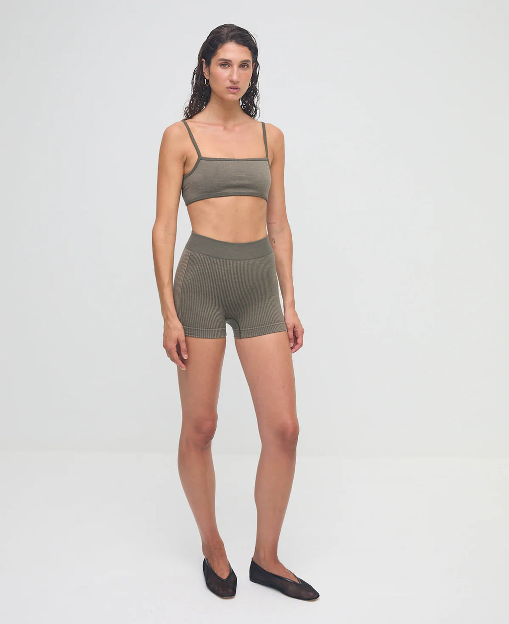 STRAP BACK WOOL BRALET - GROVE