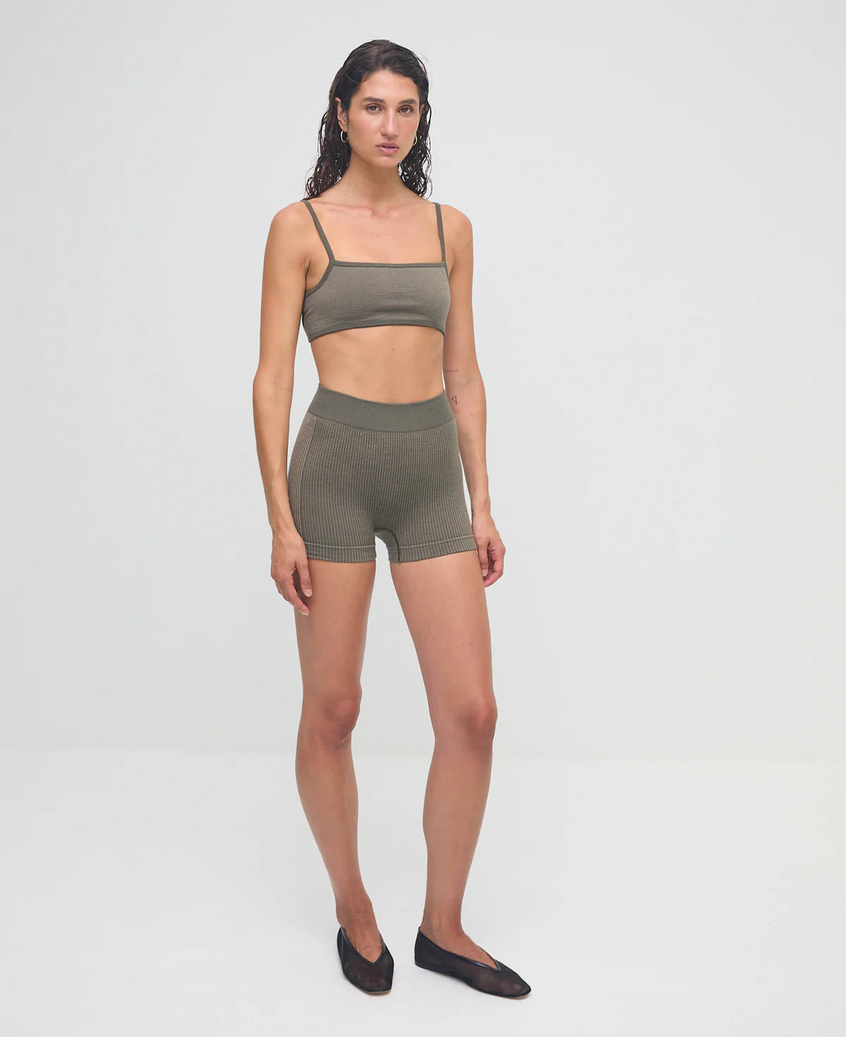 STRAP BACK WOOL BRALET - GROVE