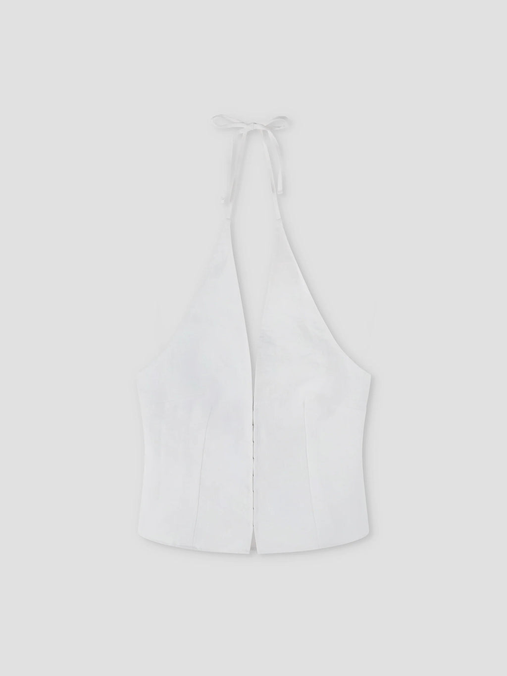 CLOSE HALTER TOP - WHITE