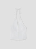 CLOSE HALTER TOP - WHITE