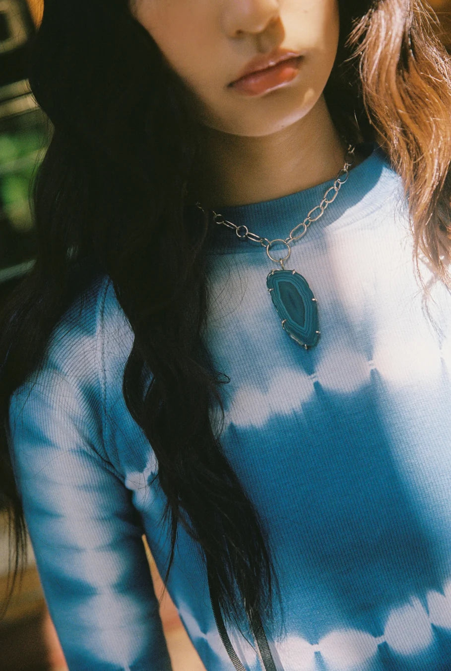 ONENESS RIBBED MINI DRESS - BLUE KYANITE