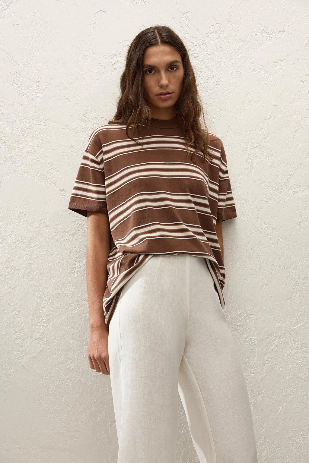 LE PAZ TOP - OMBRE STRIPE MACRO CAROB