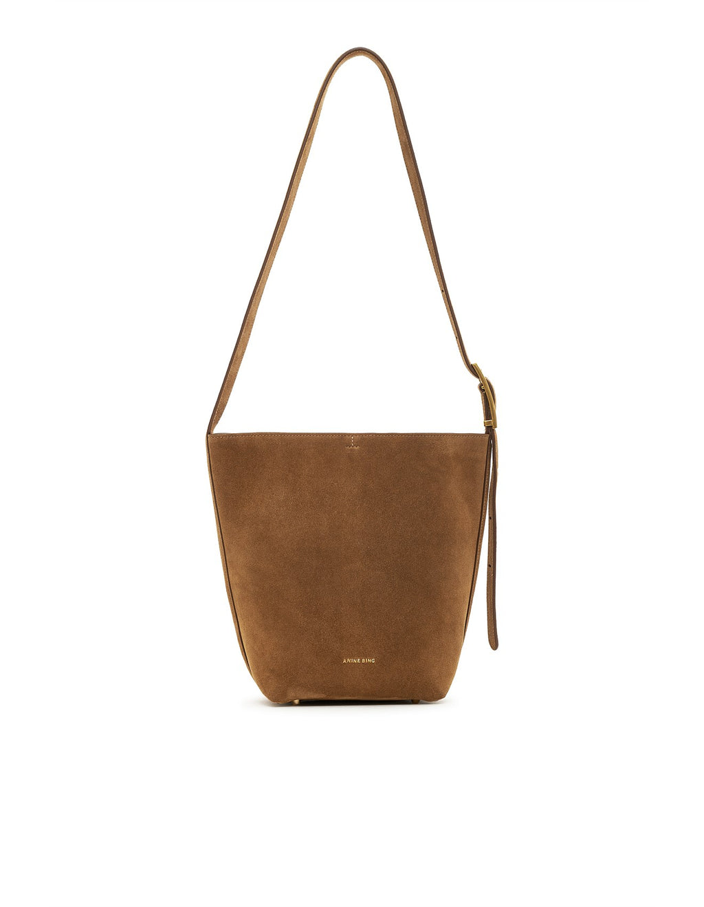 ELLY MEDIUM BUCKET BAG - SUEDE TOBACCO