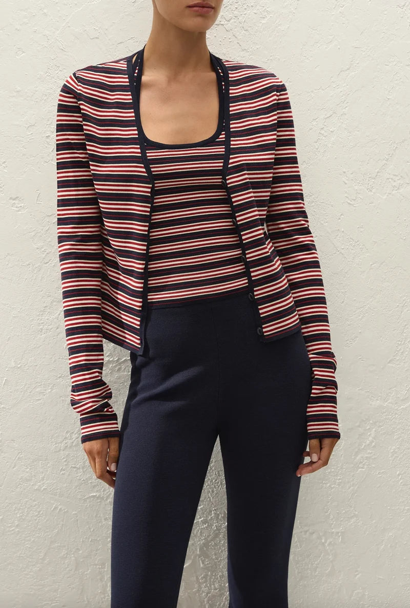 (PRE-ORDER) DORIS CARDIGAN - CILA STRIPE NAVY