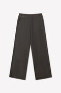 PURE WOOL ZIP PANT - CHARCOAL STRIPE