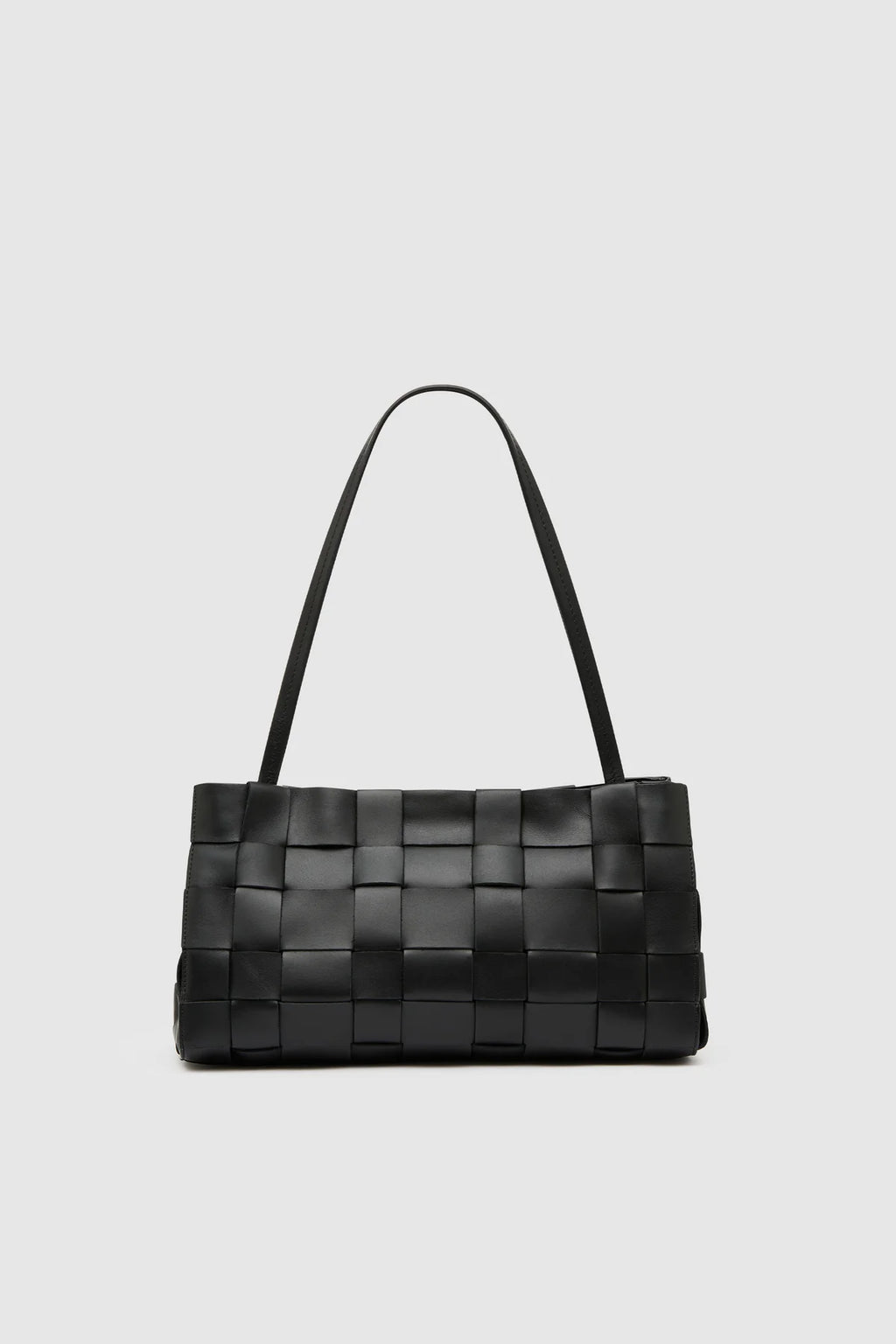 SLIM WOVEN TOTE - BLACK