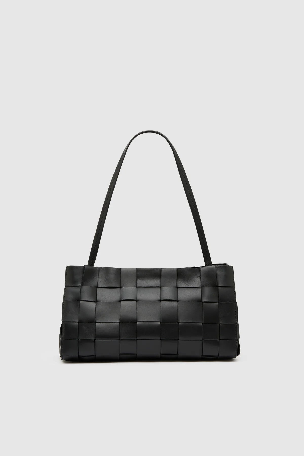 SLIM WOVEN TOTE - BLACK