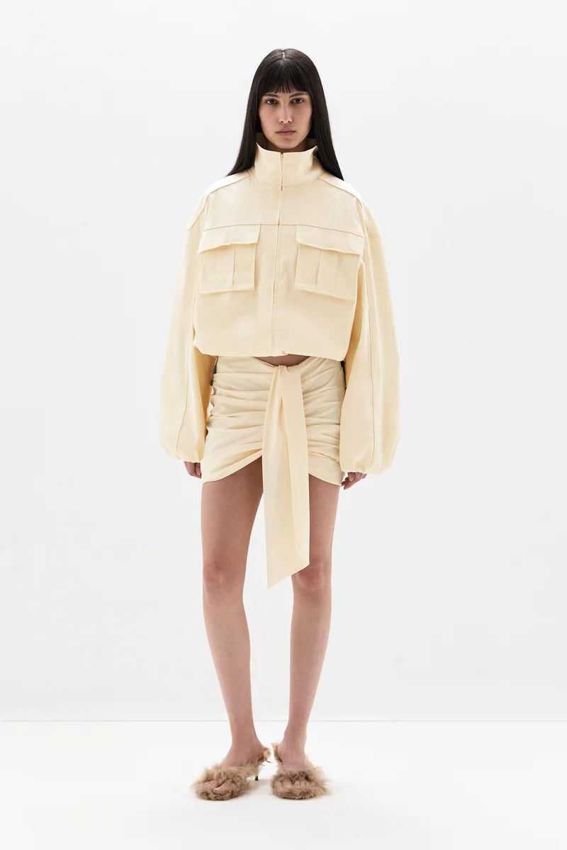 (PRE-ORDER) ARLA BOMBER JACKET - CREAM
