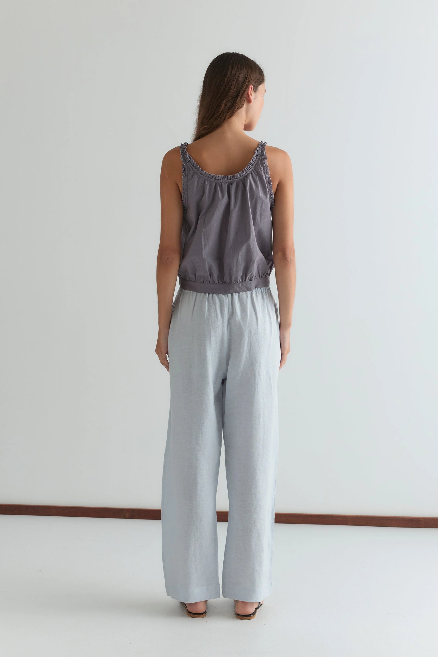 (PRE-ORDER) THE EYELET PANT - SOFT BLUE