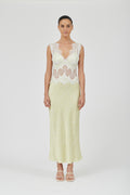 VISIONS LACE DEEP V MAXI DRESS - DAISY